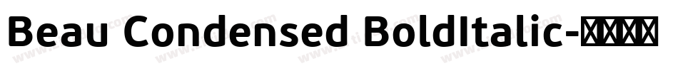 Beau Condensed BoldItalic字体转换